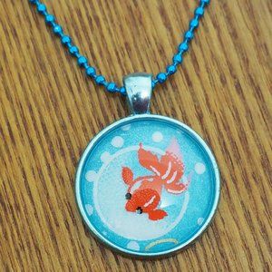 Gold Fish Pendant Necklace